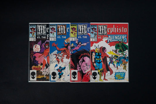 Mephisto vs. (Fantastic Four, X Factor, X Men, Avengers), Complete set #1-4, Marvel Comics, 1987