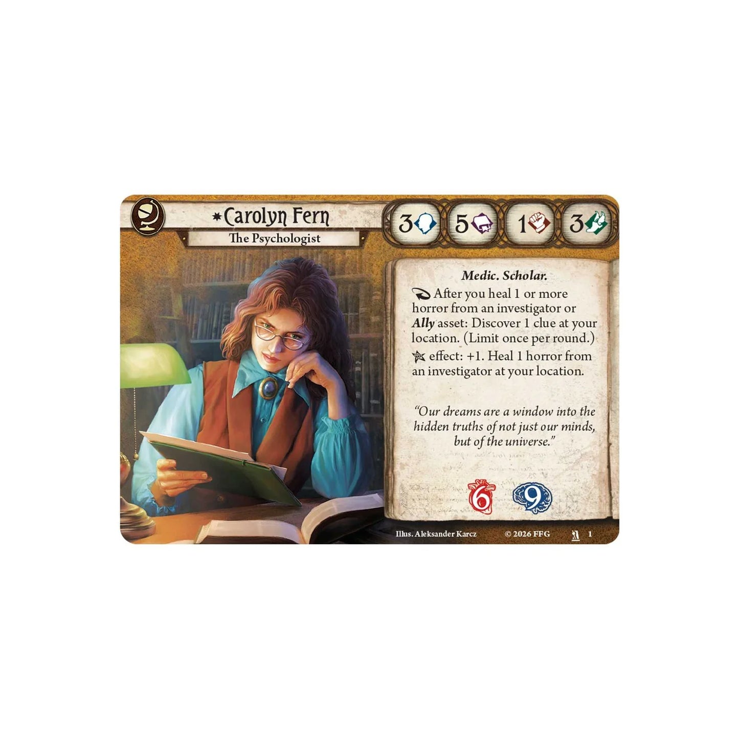 Arkham Horror, Carolyn Fern Investigator Deck -  New Box Sealed
