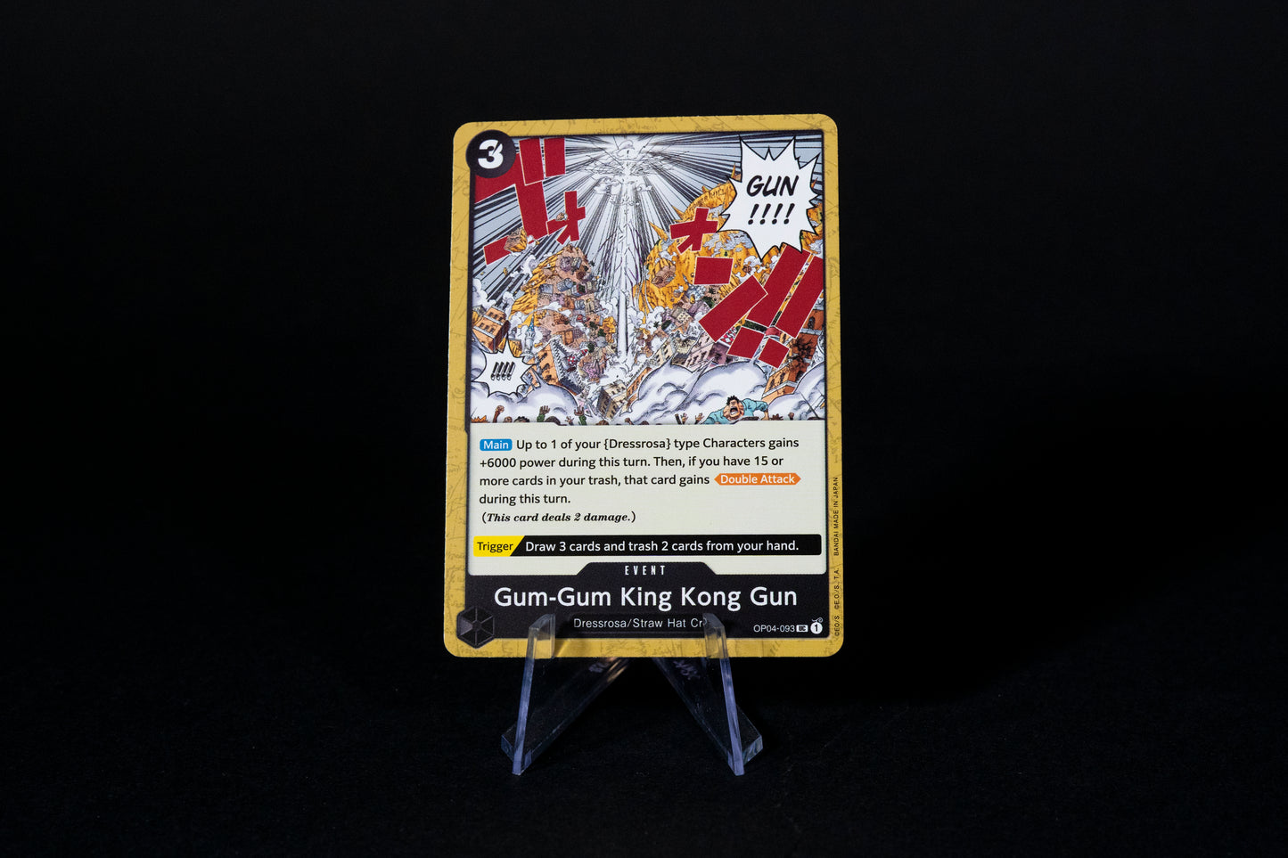 OP04-093, Gum-Gum King Kong Gun, One Piece, Kingdoms of Intrigue, Uncommon, Ungraded, English