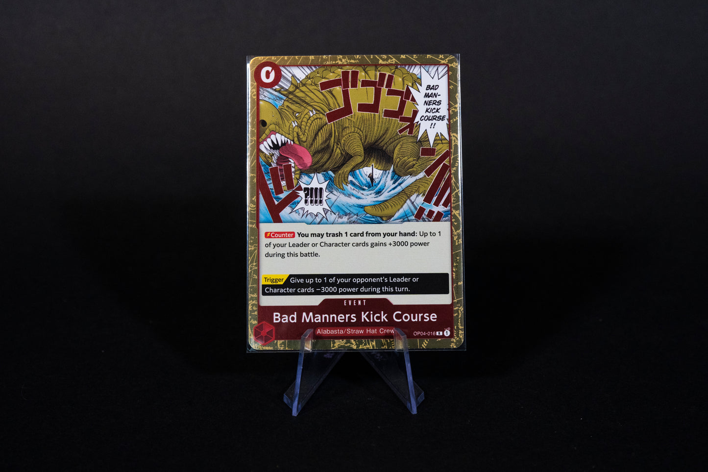 OP04-016, Bad Manners Kick Course, One Piece, Kingdoms of Intrigue, Rare, Ungraded, English