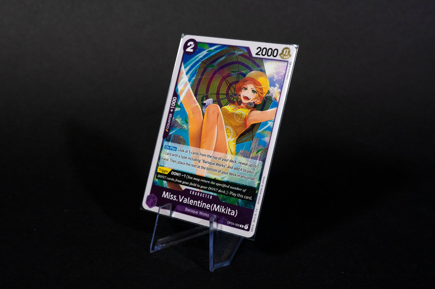 OP04-066, Miss. Valentine (Mikita), One Piece, Kingdoms of Intrigue, Rare, Ungraded, English