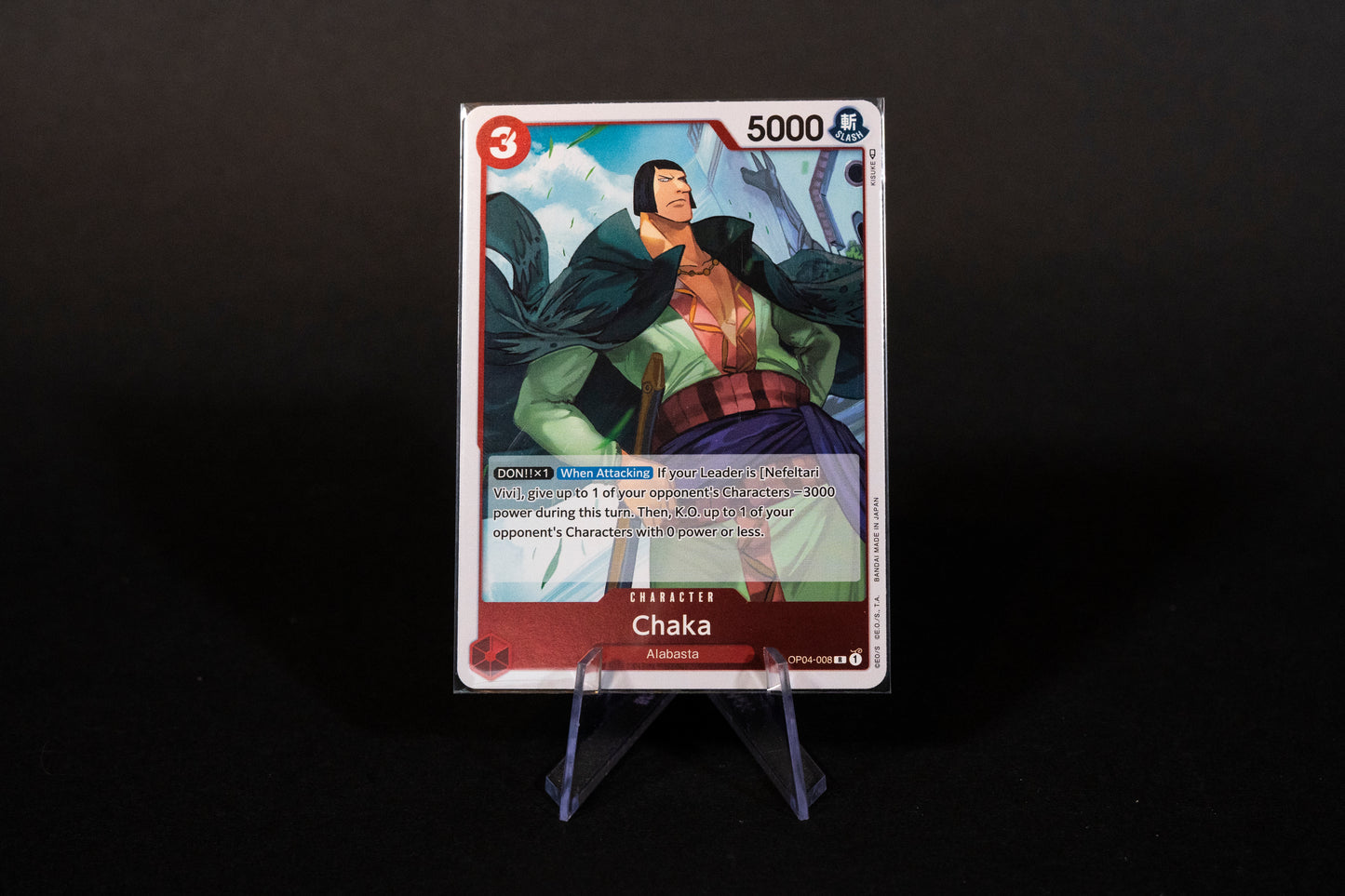 OP04-008, Chaka, One Piece, Kingdoms of Intrigue, Rare, Ungraded, English