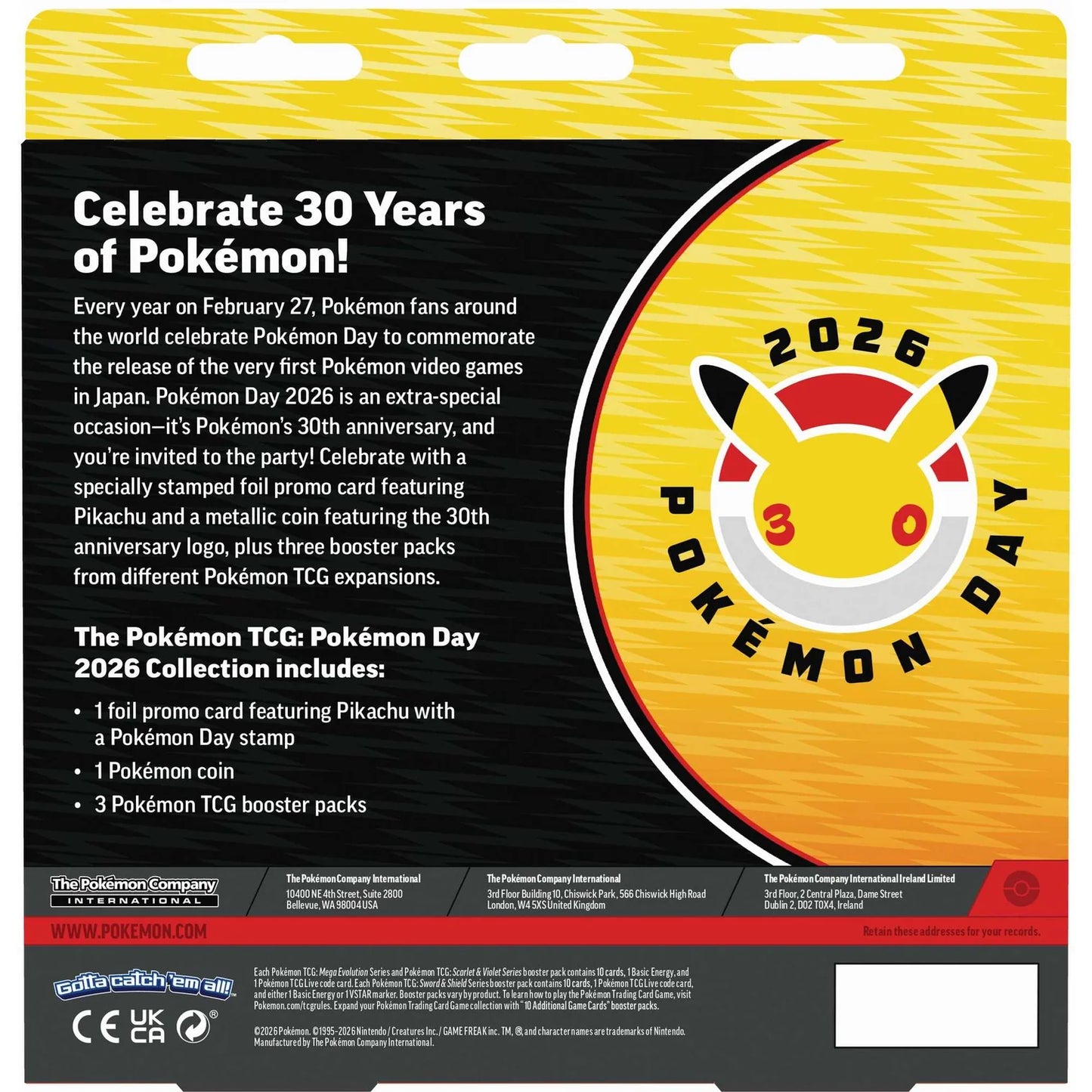 Pokémon, Pokemon Day 2026 Collection - Pikachu Anniversary Boxes, New Sealed, ORDER LIMITS APPLY