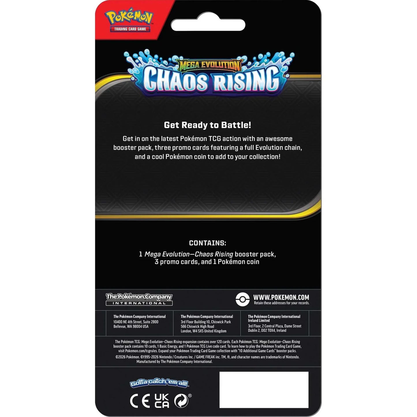 Pokémon, Mega Evolution Chaos Rising, Premium Checklane, New Sealed, ORDER LIMITS APPLY