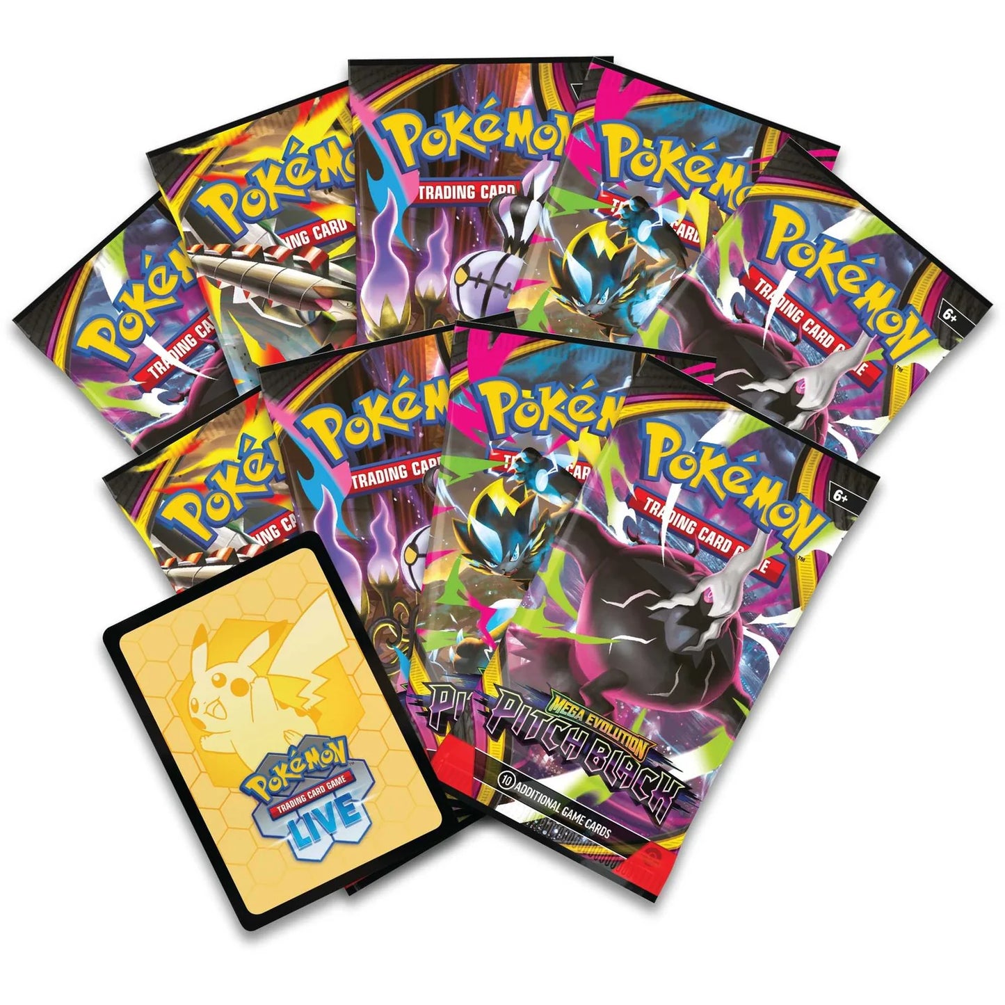 Pokémon, Mega Evolution Pitch Black, Elite Trainer Box, New Sealed, ORDER LIMITS APPLY
