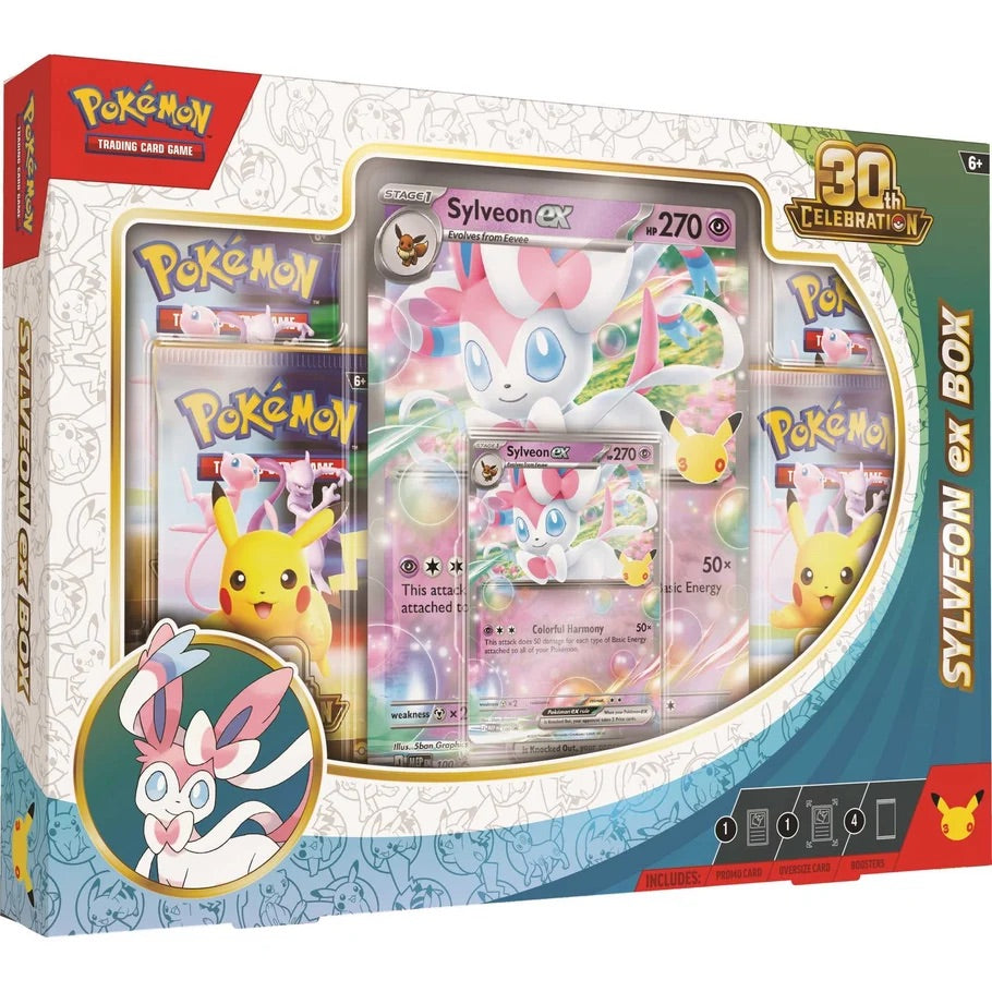 Pokémon, ex Box - Sylveon - 30th Celebration, New Sealed - ORDER LIMITS APPLY