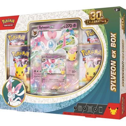 Pokémon, ex Box - Sylveon - 30th Celebration, New Sealed - ORDER LIMITS APPLY