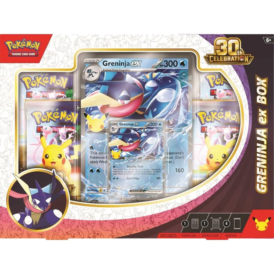 Pokémon, ex Box - Greninja - 30th Celebration, New Sealed - ORDER LIMITS APPLY