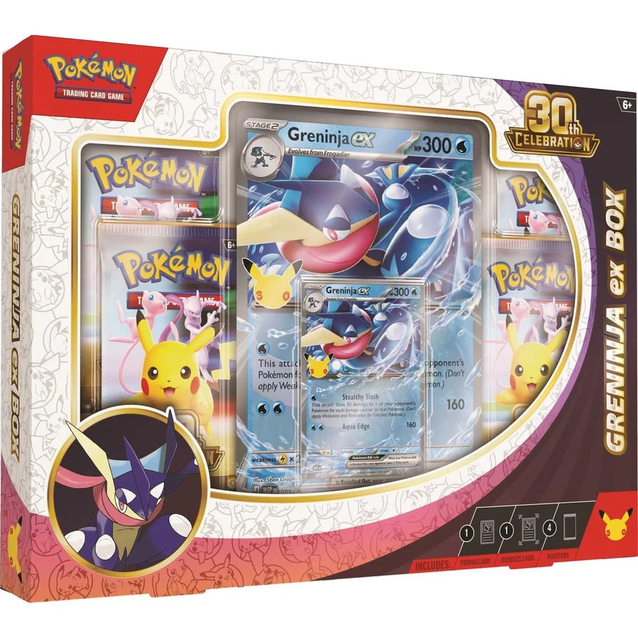Pokémon, ex Box - Greninja - 30th Celebration, New Sealed - ORDER LIMITS APPLY