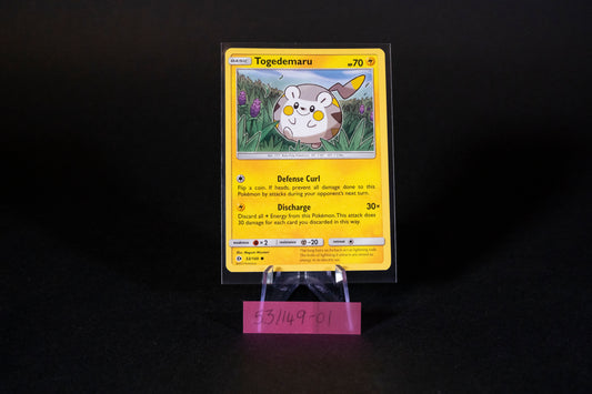 53/149, Togedemaru, Pokemon, Sun & Moon, Base Set, 2017, Common, Ungraded, English