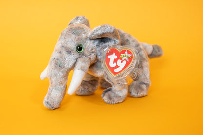 Pounds (Elephant) - TY Beanie Babies - Tag in Protector - Excellent Condition