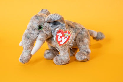 Pounds (Elephant) - TY Beanie Babies - Tag in Protector - Excellent Condition