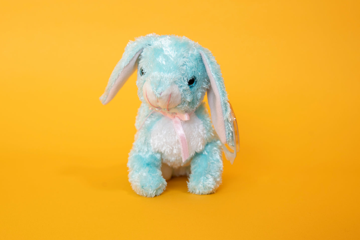 Spring (Blue Bunny Rabbit) - TY Beanie Babies - Tag in Protector - Excellent Condition