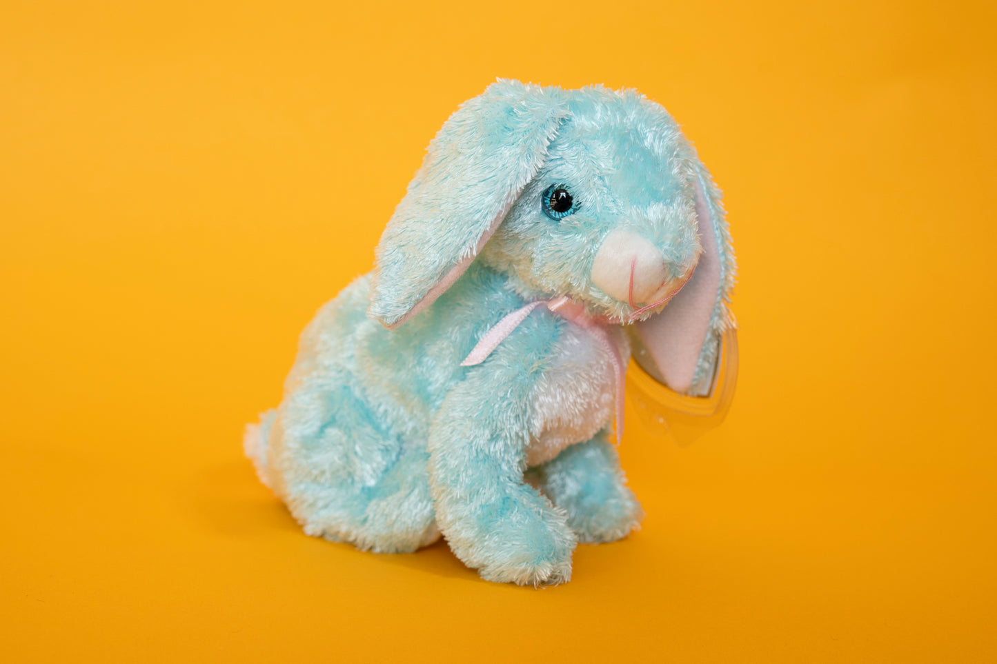 Spring (Blue Bunny Rabbit) - TY Beanie Babies - Tag in Protector - Excellent Condition