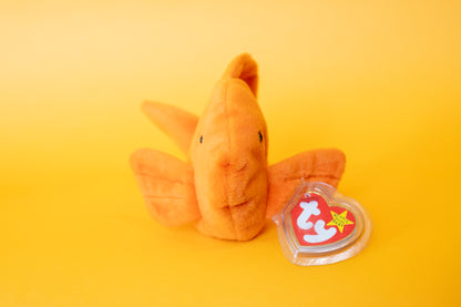 Goldie (Goldfish, Fish) - TY Beanie Babies - PVC Pellets - Tag in Protector - Excellent Condition