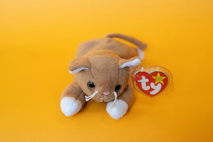 Nip (Kitten, Cat) - TY Beanie Babies - PVC Pellets - Tag in Protector - Excellent Condition