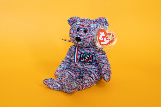 USA (USA Exclusive Bear) - TY Beanie Babies - Tag in Protector - Excellent Condition