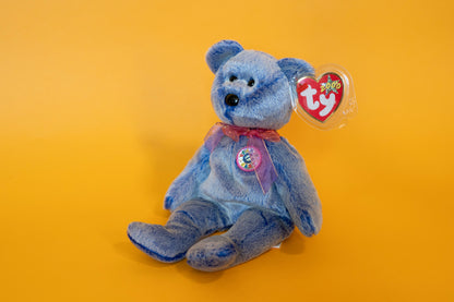 Periwinkle (Bear) - TY Beanie Babies - Tag in Protector - Excellent Condition