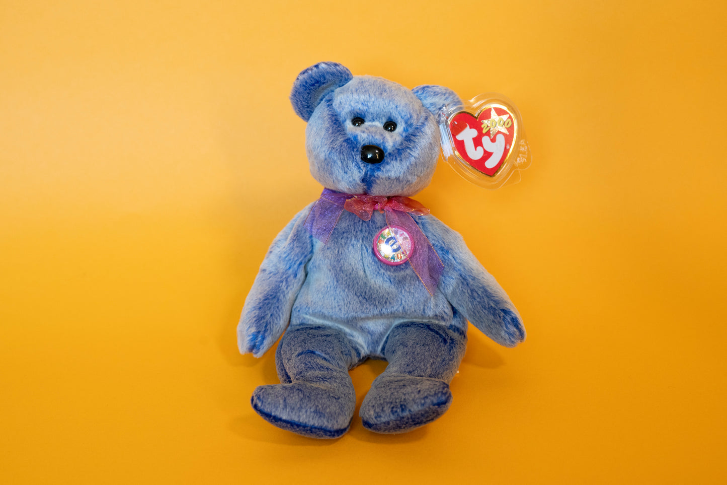 Periwinkle (Bear) - TY Beanie Babies - Tag in Protector - Excellent Condition