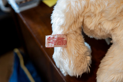 'Millenium' Plush White Teddy Bear by Russ, Aprox 10" Sitting, with Tag, Excellent condition