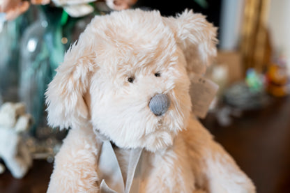 'Millenium' Plush White Teddy Bear by Russ, Aprox 10" Sitting, with Tag, Excellent condition