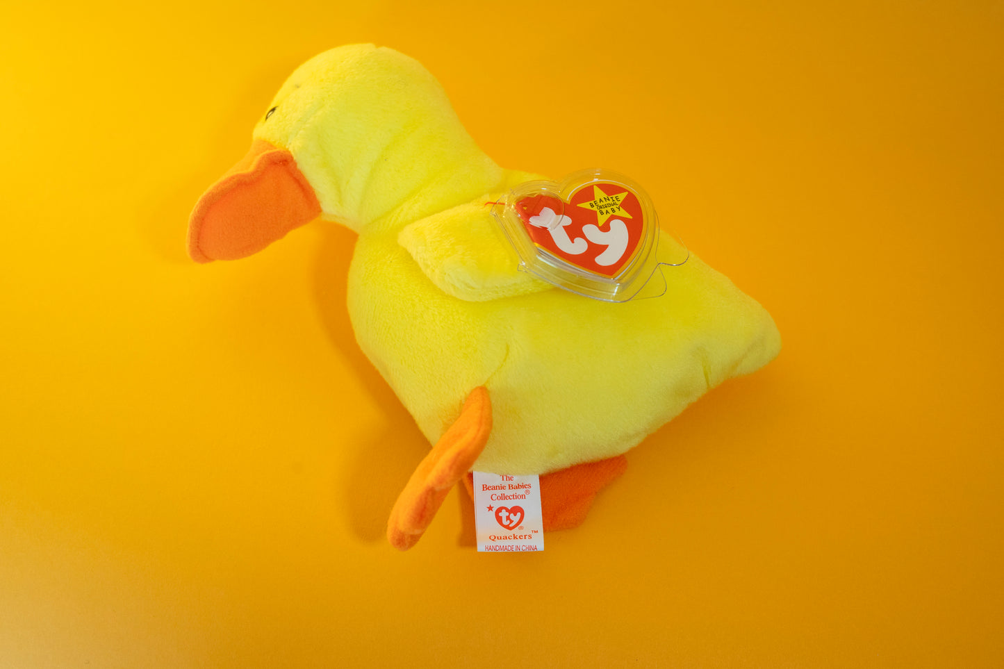 Quackers (Duck - Bird) - TY Beanie Babies - Tag in Protector - Excellent Condition