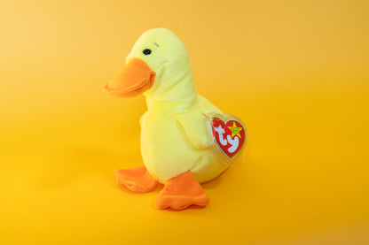 Quackers (Duck - Bird) - TY Beanie Babies - Tag in Protector - Excellent Condition