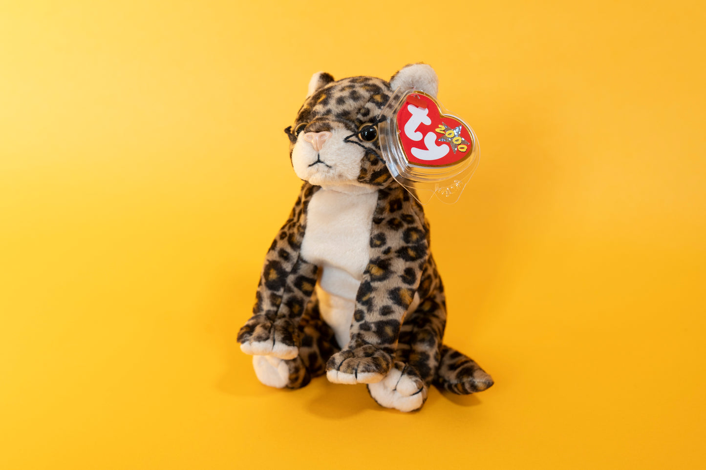 Sneaky (Leopard - Cat) - TY Beanie Babies - Tag in Protector - Excellent Condition