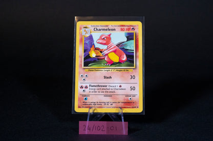 24/102, Charmeleon, Pokemon, Base Set Unlimited, 1999-2000 (4th Print/UK Print), Uncommon, Ungraded, English