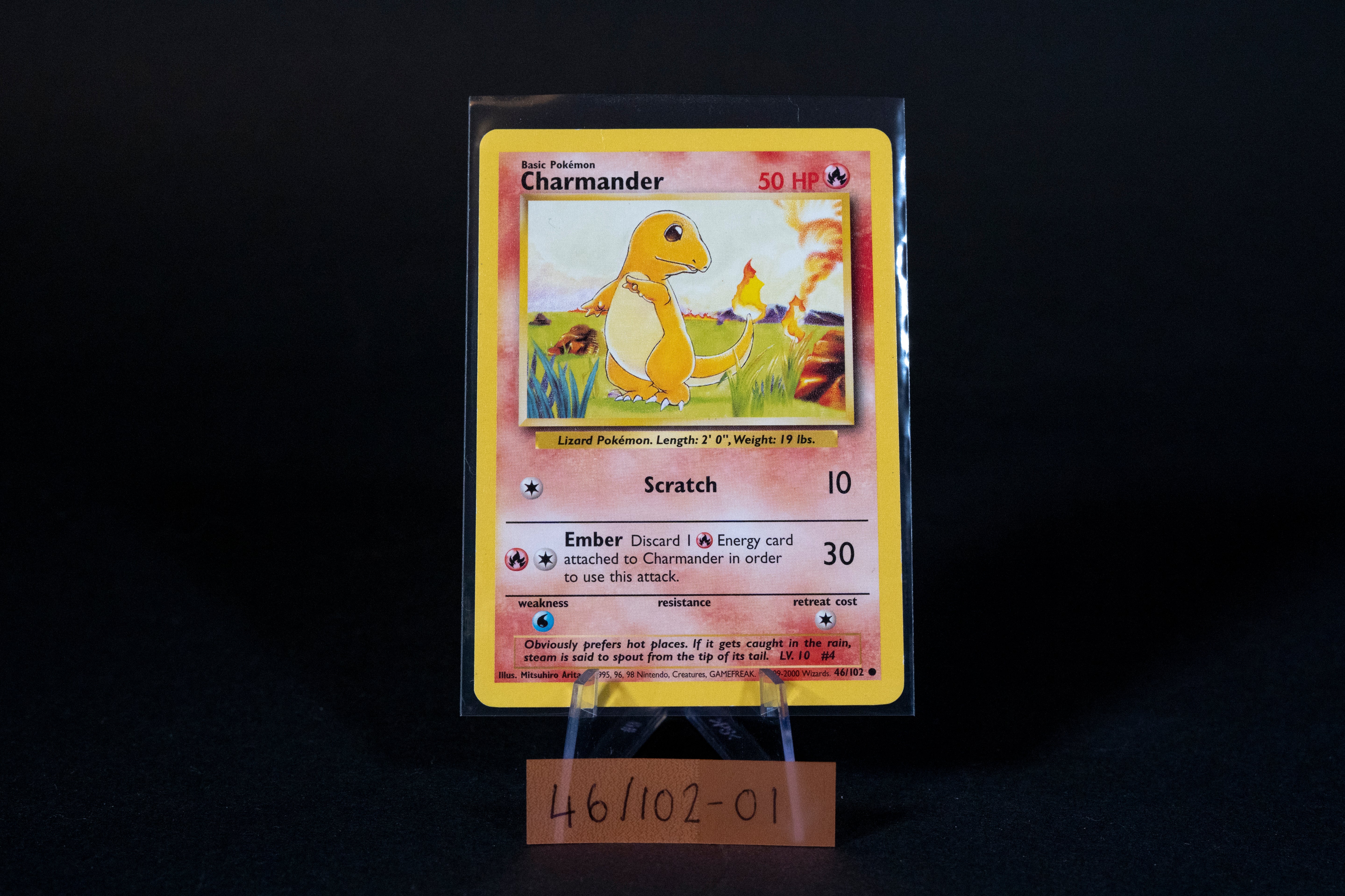 46/102, Charmander, Pokemon, Base Set Unlimited, 1999-2000 (4th
