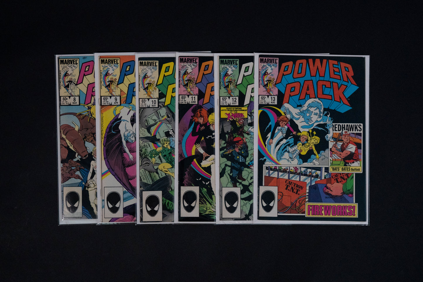 Power Pack, #8 9 10 11 12 & 13, Marvel Comics, 1985
