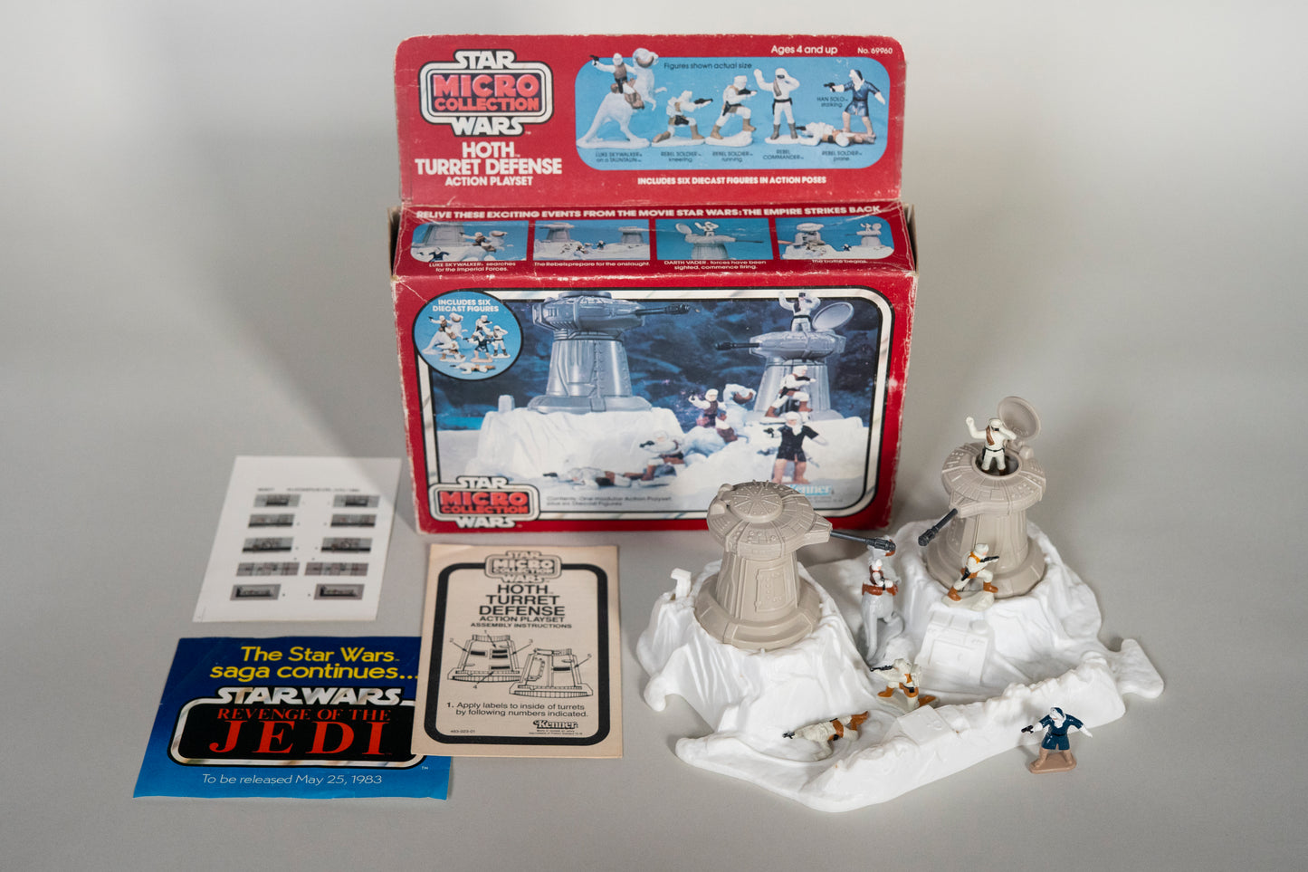 Hoth Turret Defence Action Playset, Star Wars, Micro Collection, Kenner, 1982, Open Box/Complete