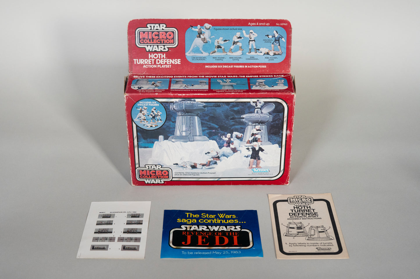 Hoth Turret Defence Action Playset, Star Wars, Micro Collection, Kenner, 1982, Open Box/Complete