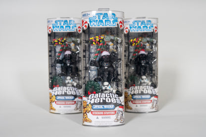 Boba Fett Darth Vader Stormtrooper Galactic Heroes, Star Wars, Stocking Stuffers, Hasbro, 2008, Box Sealed - See description