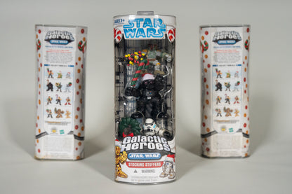 Boba Fett Darth Vader Stormtrooper Galactic Heroes, Star Wars, Stocking Stuffers, Hasbro, 2008, Box Sealed - See description