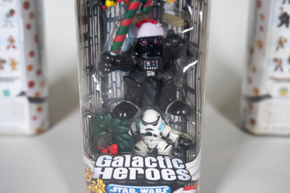 Boba Fett Darth Vader Stormtrooper Galactic Heroes, Star Wars, Stocking Stuffers, Hasbro, 2008, Box Sealed - See description