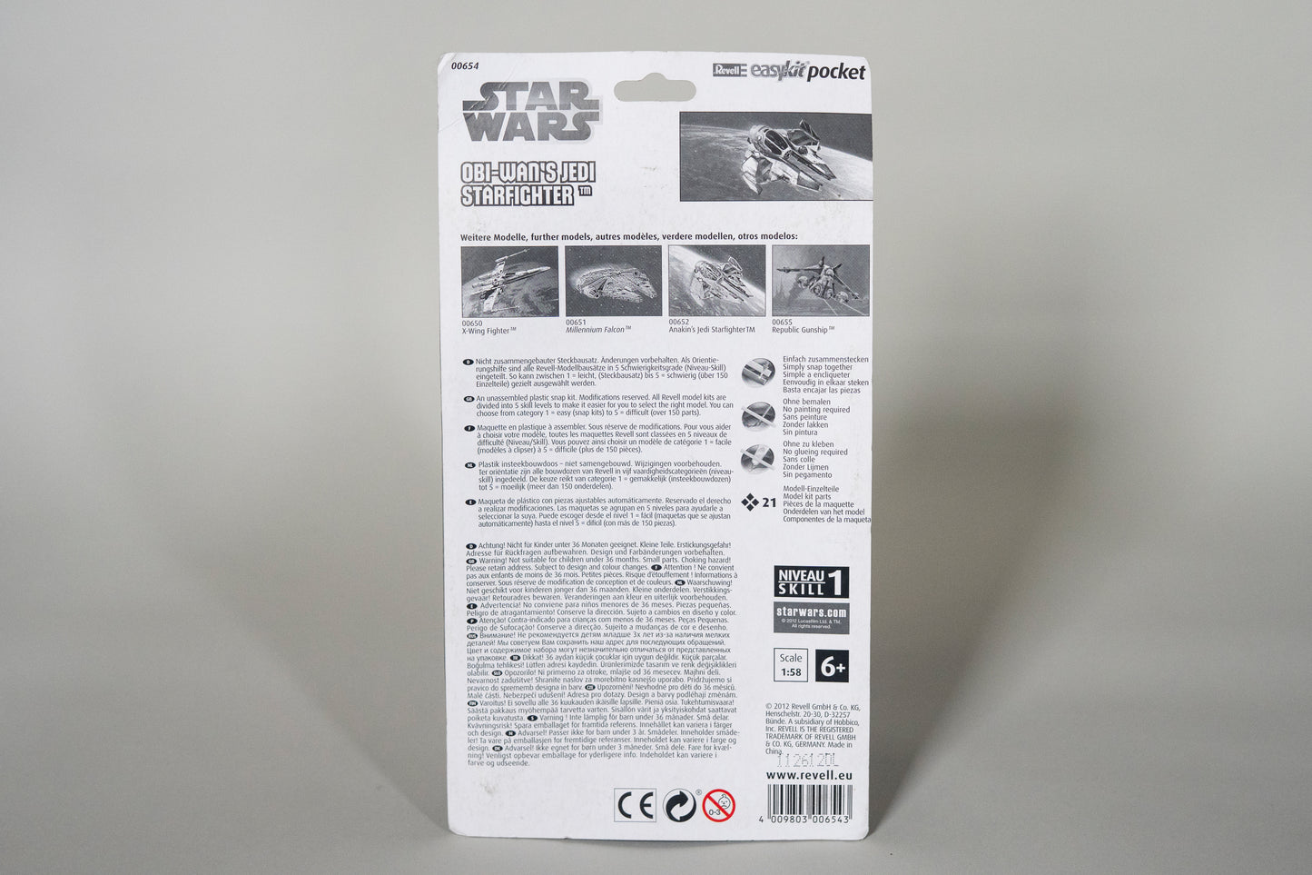 Obi-Wan's Jedi Starfighter 00654, Star Wars, Easy Kit Pocket, Revell, 2013, 00654, New/Box Sealed