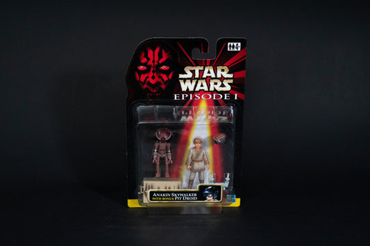 Anakin Skywalker with bonus (red) Pit Droid, Star Wars, Episode 1, Hasbro, 1999, Box Sealed
