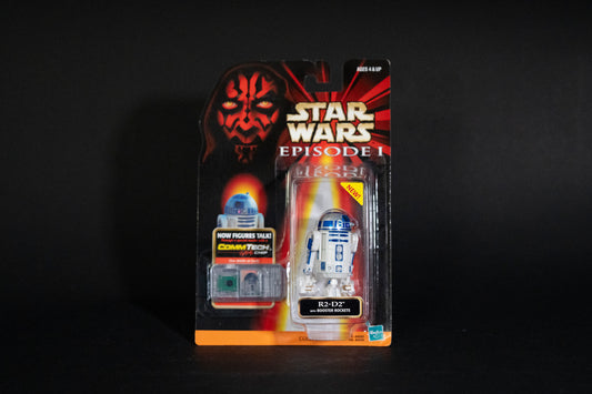R2-D2 with Booster Rockets, Star Wars, Episode 1, Comm Tech Chip, Hasbro, 1998, Box Sealed
