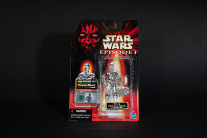 TC-14 Protocol Droid with Serving Tray, Star Wars, Episode 1, Comm Talk Chip, Hasbro, 1999, Box Sealed