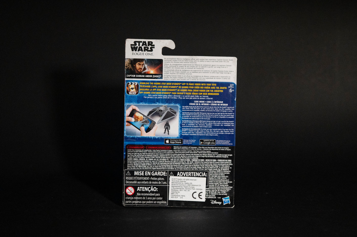 Captain Cassian Andor (Eadu), Star Wars, Rouge One, Zipline Action, Hasbro, 2017, Box Sealed