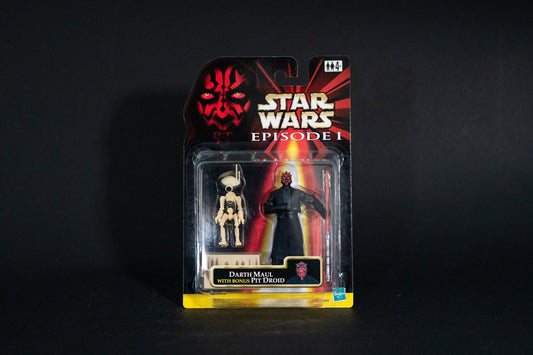 Darth Maul with bonus (cream) Pit Droid, Star Wars, Episode 1, Hasbro, 1999, Box Sealed