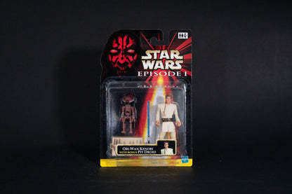 Obi-Wan Kenobi with bonus (red) Pit Droid, Star Wars, Episode 1, Hasbro, 1999, Box Sealed