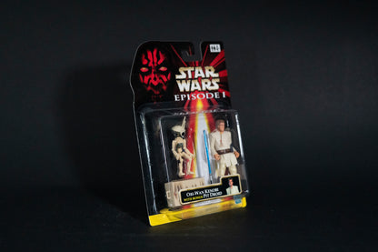 Obi-Wan Kenobi with bonus (cream) Pit Droid, Star Wars, Episode 1, Hasbro, 1999, Box Sealed