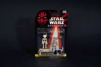 Anakin Skywalker with bonus (cream) Pit Droid, Star Wars, Episode 1, Hasbro, 1999, Box Sealed