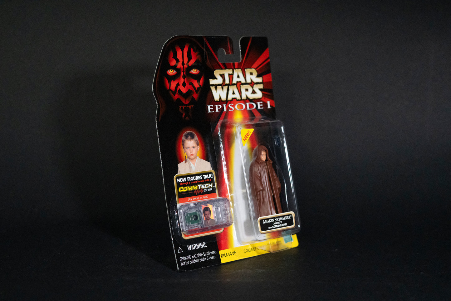 Anakin Skywalker (Naboo) with Comlink Unit, Star Wars, Episode 1, Comm Tech Chip, Hasbro, 1999, Box Sealed