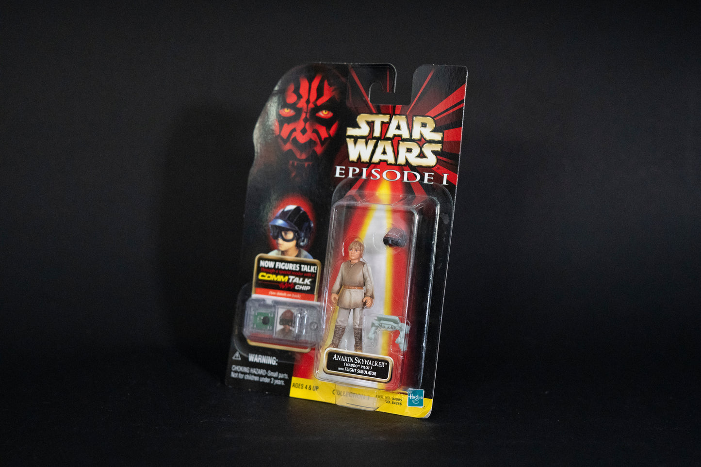 Anakin Skywalker (Naboo Pilot) with Flight Simulator, Star Wars, Episode 1, Comm Talk Chip, Hasbro, 1999, Box Sealed