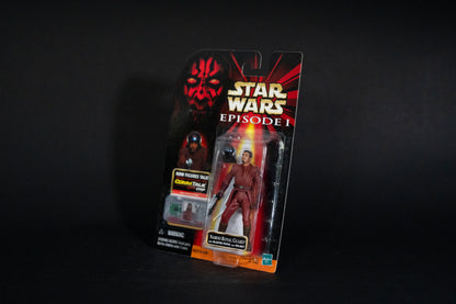 Naboo Royal Guard with Blaster Pistol and Helmet, Star Wars, Episode 1, Comm Talk Chip, Hasbro, 1999, Box Sealed