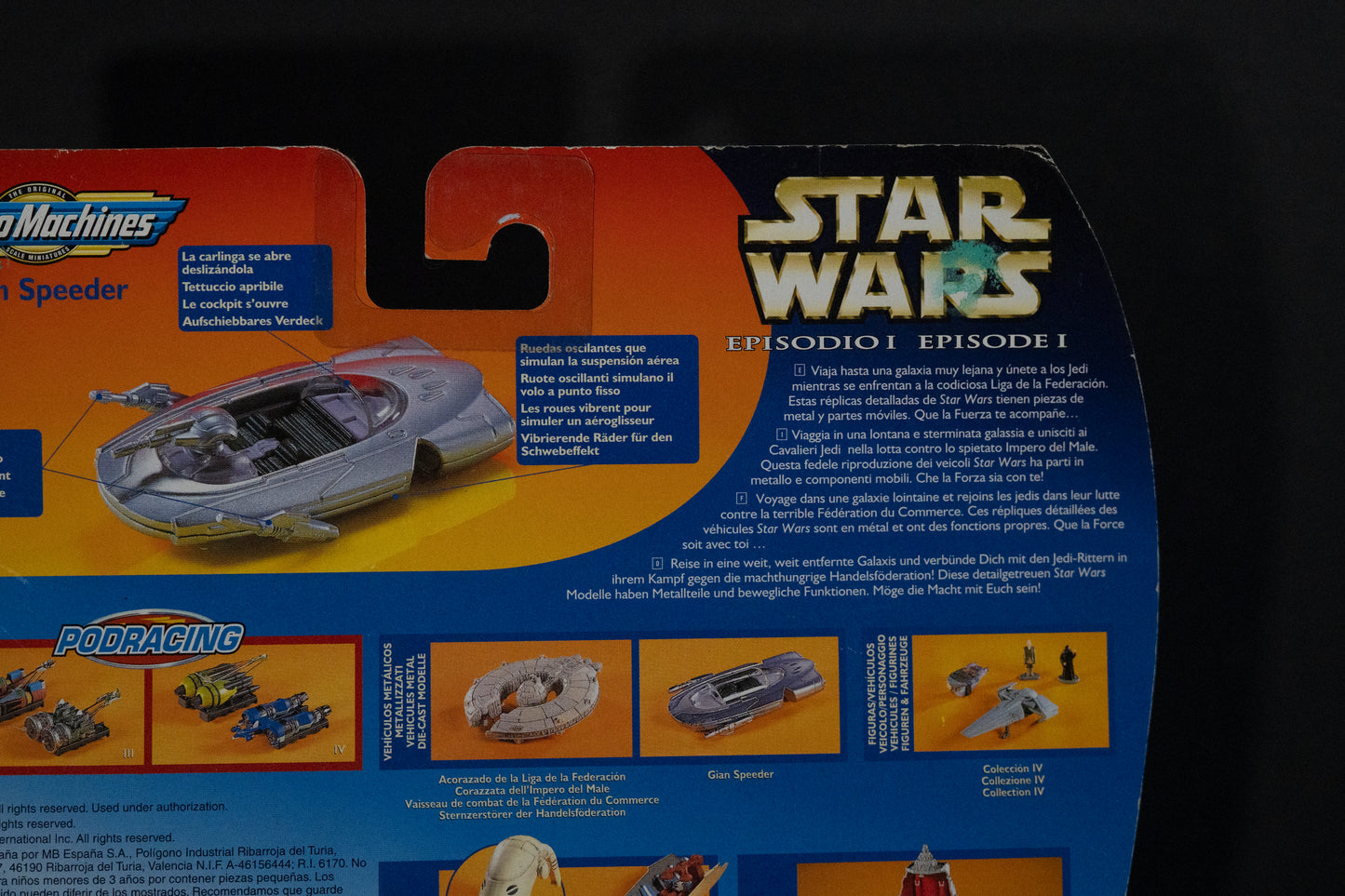 Gian Speeder, Star Wars, Episode 1, Micro Machines, Hasbro, Galoob, 1999, Box Sealed