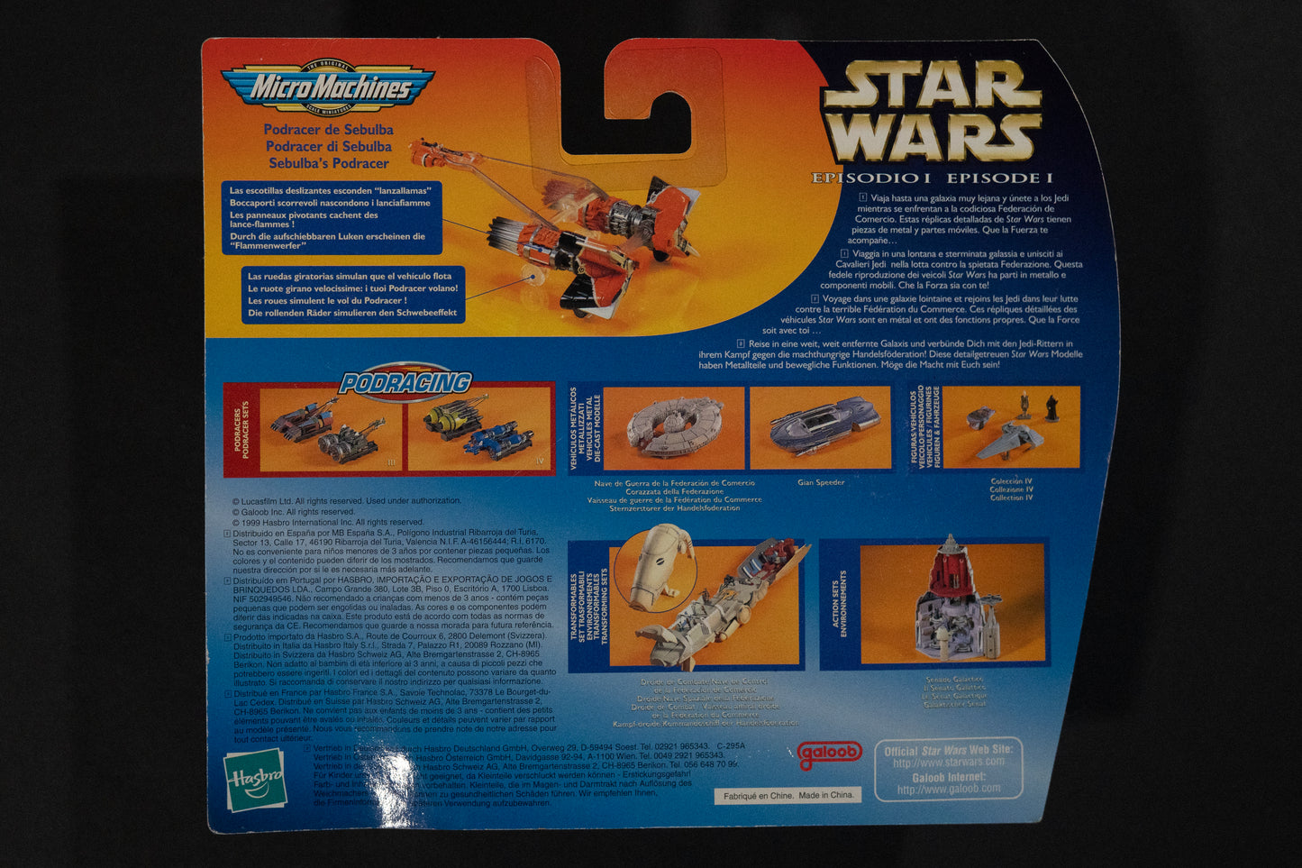 Sebulba's Podracer, Star Wars, Episode 1, Micro Machines, Hasbro, Galoob, 1999, Box Sealed